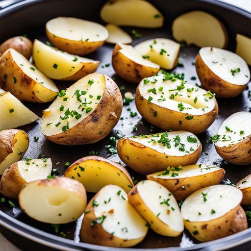 cut up potatoes