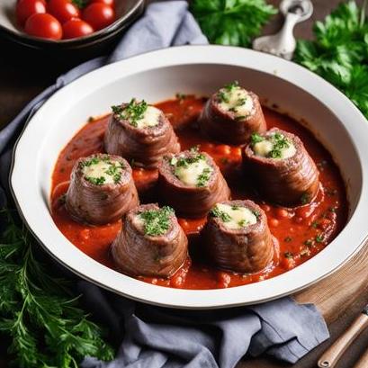 oven baked braciole without sauce