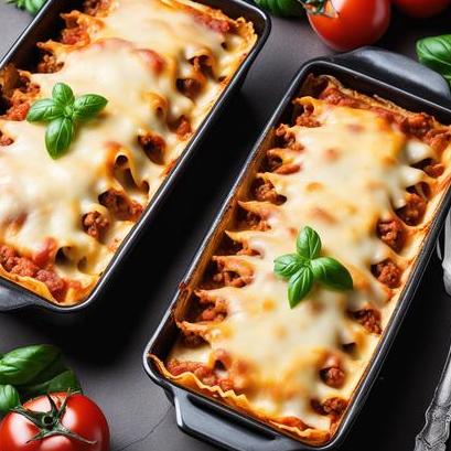 oven baked cooking lasagna