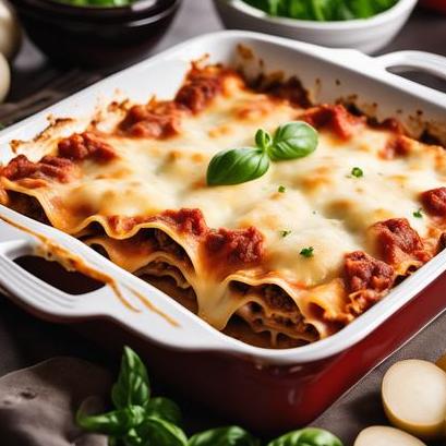 oven baked cooking lasagna