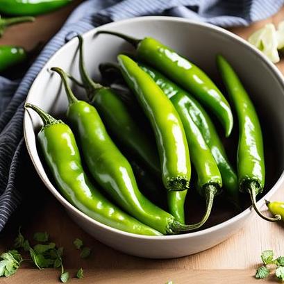 oven baked green chilies