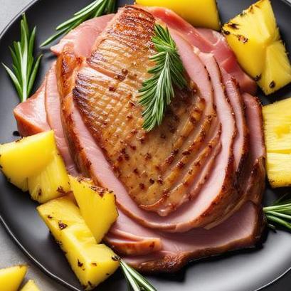 oven baked ham steak with pineapple