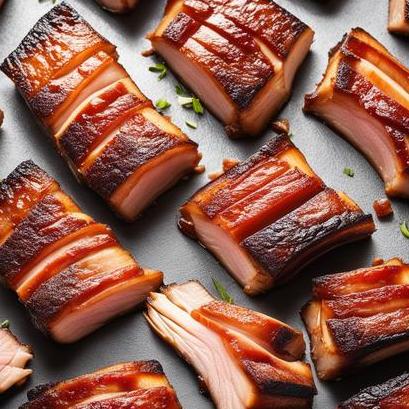 oven baked pork belly slices