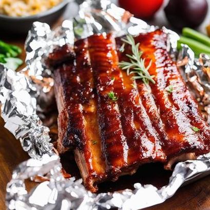 oven baked ribs wrapped in foil