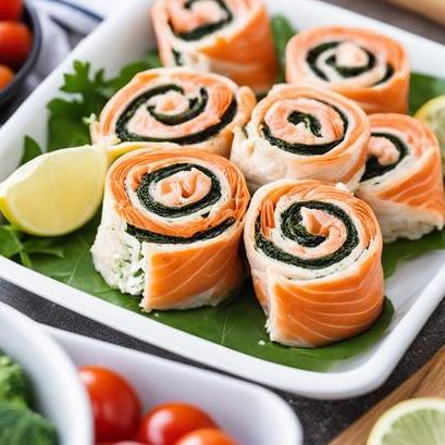 oven baked salmon pinwheels