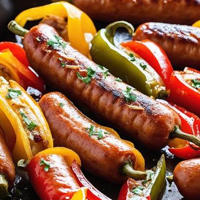 oven baked sausage and peppers