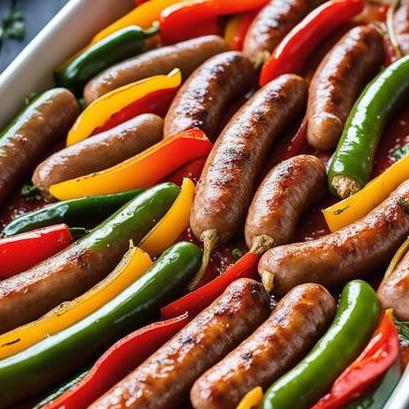 oven baked sausage and peppers