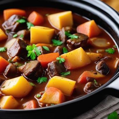 oven baked simmering stew