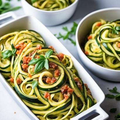 oven baked zucchini noodles