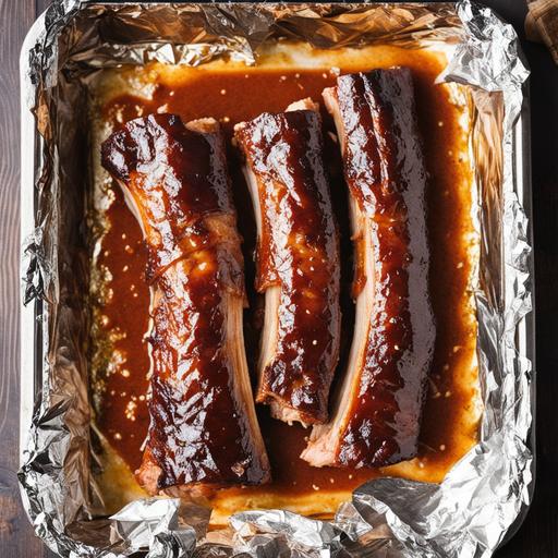 ribs wrapped in foil
