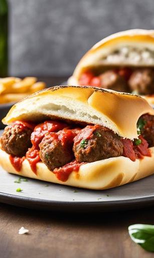 oven baked meatball sub