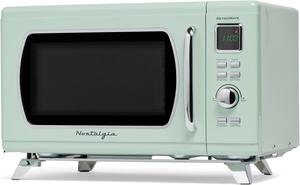 Nostalgia mid-century retro countertop microwave oven